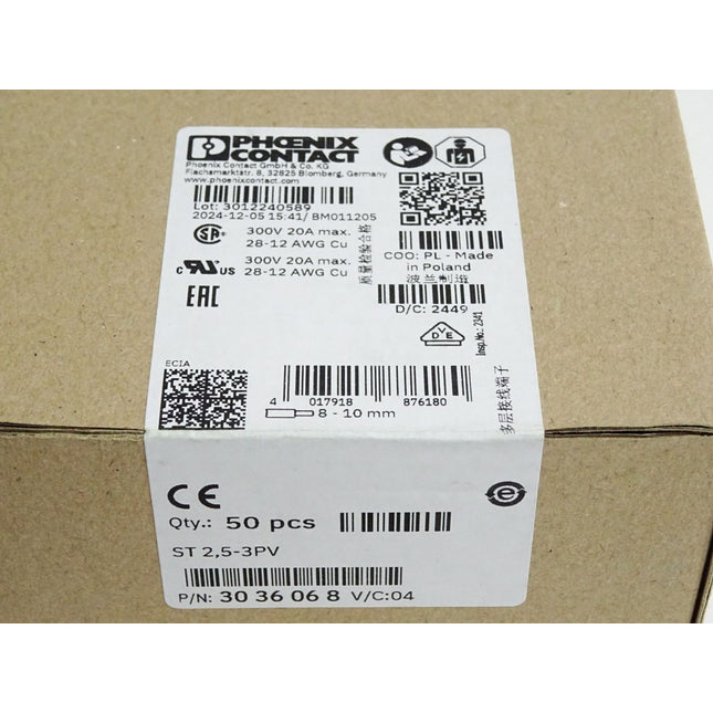 Phoenix Contact 3036068 Inhalt:50 Mehrstockklemme ST 2,5-3PV Neu OVP versiegelt - Maranos.de