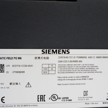 Siemens Simatic Field PG M6 Advanced 6ES7718-1CC00-0AA1 6ES7 718-1CC00-0AA1 - Maranos.de