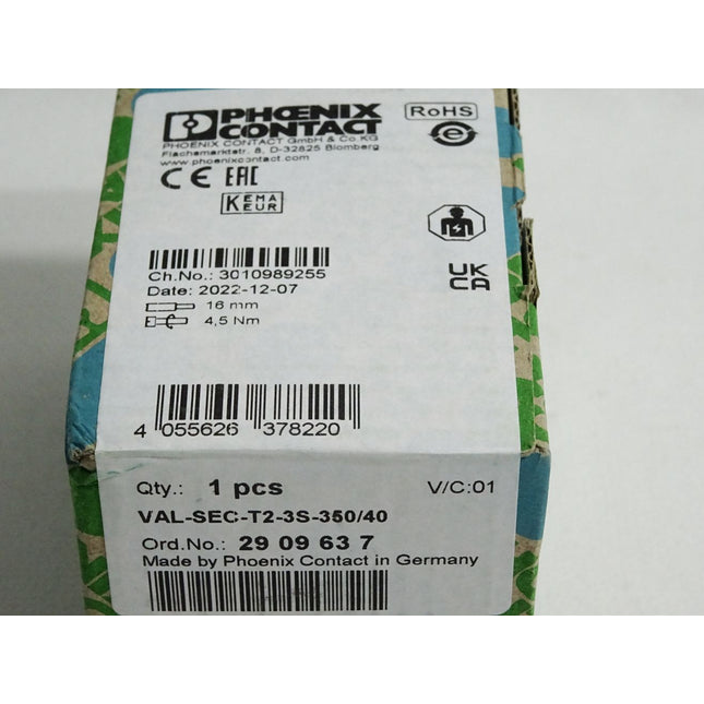 Phoenix Contact 2909637 VAL-SEC-T2-3S-350/40 Neu OVP versiegelt - Maranos.de