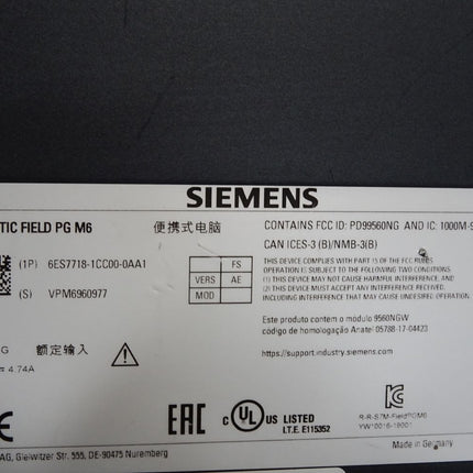 Siemens Simatic Field PG M6 Advanced 6ES7718-1CC00-0AA1 6ES7 718-1CC00-0AA1 - Maranos.de