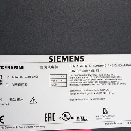 Siemens Simatic Field PG M6 Advanced 6ES7718-1CC00-0AC2 6ES7 718-1CC00-0AC2 - Maranos.de