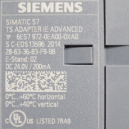 Siemens 6ES7972-0EA00-0XA0 6ES7 972-0EA00-0XA0 TS adapter IE advanced - Maranos.de