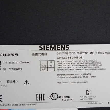 Siemens Simatic Field PG M6 Advanced 6ES7718-1CC00-0AA1 6ES7 718-1CC00-0AA1 - Maranos.de