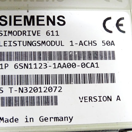 Siemens Simodrive LT-Modul INT.50A 6SN1123-1AA00-0CA1 Version A