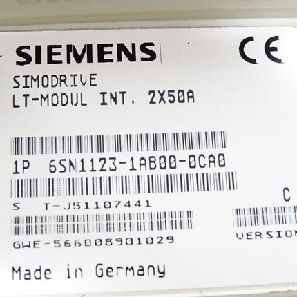Siemens Simodrive LT-Modul INT.2x50A 6SN1123-1AB00-0CA0 Version C