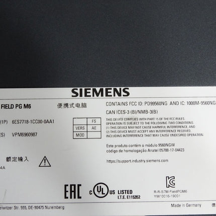 Siemens Simatic Field PG M6 Advanced 6ES7718-1CC00-0AA1 6ES7 718-1CC00-0AA1 - Maranos.de