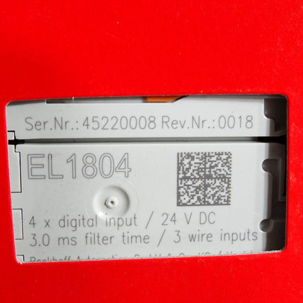 Beckhoff EL1804 Rev.018 digitale Eingangsklemme / Neu OVP versiegelt - Maranos.de