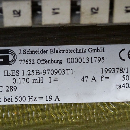 J.Schneider Elektrotechnik Transformator Trafo 131795 ILES 1.25B-970903T1