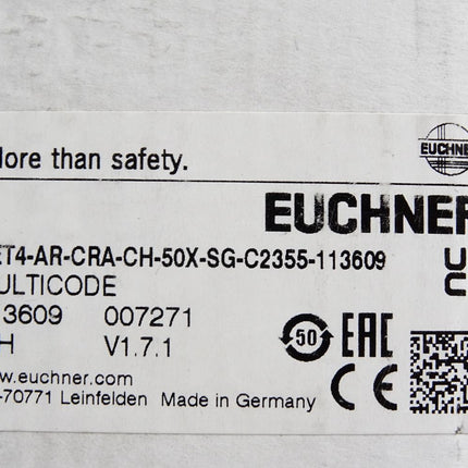 Euchner 113609 CET4-AR-CRA-CH-50X-SG-C2355-113609 / Neu OVP versiegelt - Maranos.de