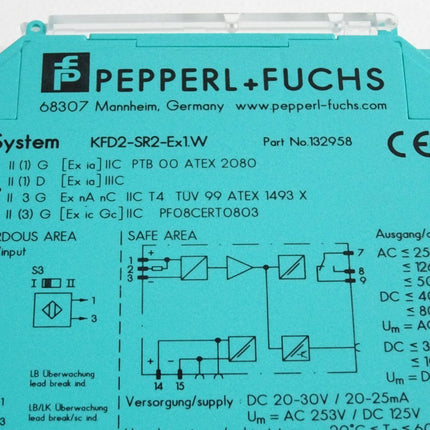 Pepperl+Fuchs 132958 Schaltverstärker KFD2-SR2-Ex1.W - Maranos.de