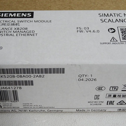Siemens Scalance XB208 Switch 6GK5208-0BA00-2AB2 / Neu OVP versiegelt