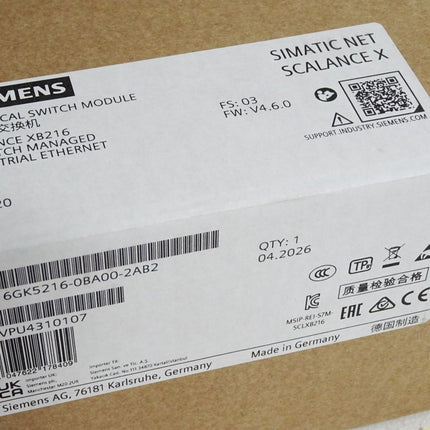 Siemens Scalance XB216 Switch 6GK5216-0BA00-2AB2 / Neu OVP versiegelt