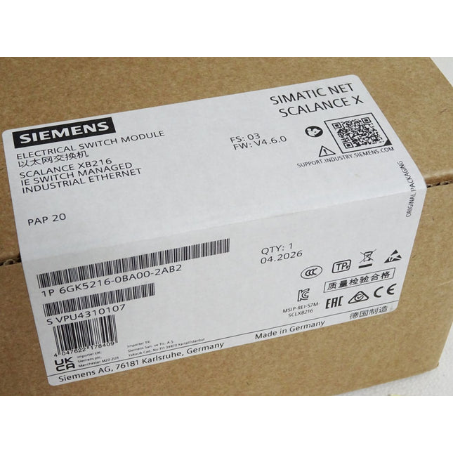 Siemens Scalance XB216 Switch 6GK5216-0BA00-2AB2 / Neu OVP versiegelt