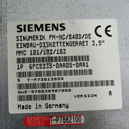 Siemens Sinumerik Diskettengerät 6FC5235-0AA05-0AA1 Version A - Maranos.de