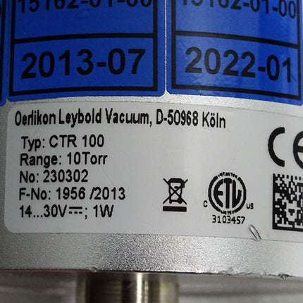 Leybold Kapazitives Messgerät Ceravac CTR100 - Stecker leicht beschädigt