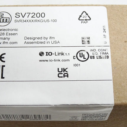 Ifm electronic Vortex-Durchflusssensor SV7200 SVR34XXXIRKG/US-100 / Neu OVP