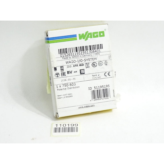 Wago 750-603 Potentialvervielfältigung / Neu OVP - Maranos.de