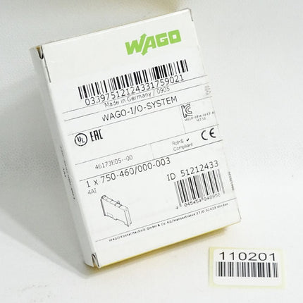 Wago 750-460/000-003 4-Kanal-Analogeingang / Neu OVP versiegelt - Maranos.de