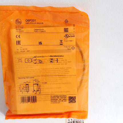 Ifm electronic O6P201 Reflexlichtschranke O6P-FPKG/0,30m/US / Neu OVP - Maranos.de