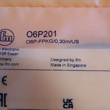 Ifm electronic O6P201 Reflexlichtschranke O6P-FPKG/0,30m/US / Neu OVP - Maranos.de