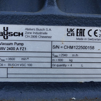 Busch Vakuum-Booster Pumpe PANDA WV 2400 A FZ1 3000/min 5.5kW ATB WP-DA132SM2B-D - Maranos.de