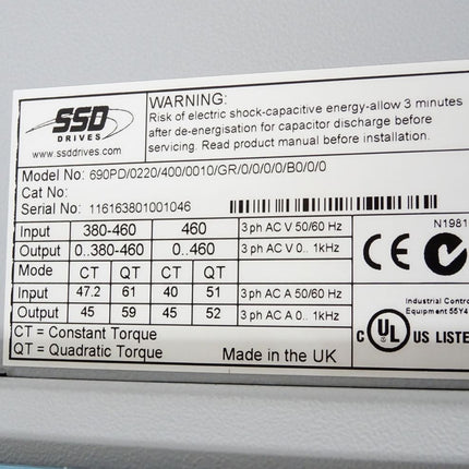 SSD Drives AC integrator 690+ series 690PD/0220/400/0010/GR/0/0/0/0/B0/0/0