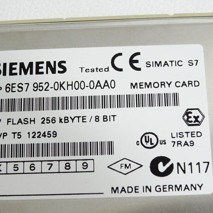 Siemens Memory Card 256KB 6ES7952-0KH00-0AA0 6ES7 952-0KH00-0AA0 - Maranos.de