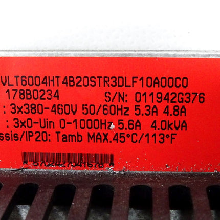 Danfoss Frequenzumrichter VLT6000 HVAC 178B0234 VLT6004HT4B20STR3DLF10A00C0
