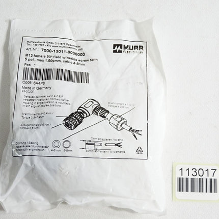 Murr Elektronik Schraubklemmanschluss 7000-13011-0000000 / Neu OVP - Maranos.de