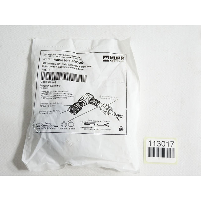 Murr Elektronik Schraubklemmanschluss 7000-13011-0000000 / Neu OVP - Maranos.de