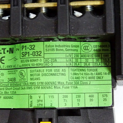 Eaton Hauptschalter P1-32 SP1-032