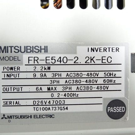 Mitsubishi Inverter  FR-E540-2.2K-EC 2.2kW
