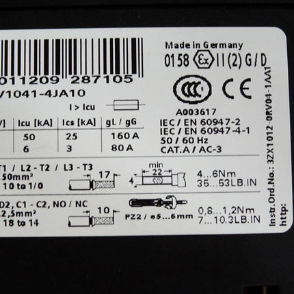Siemens Leistungsschalter 3RV1041-4JA10