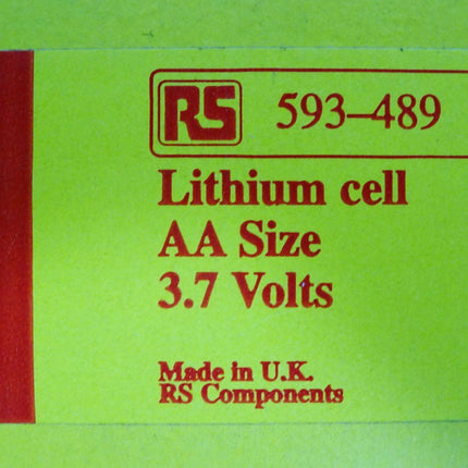 RS PRO AA Batterie Lithium Thionylchlorid 3.6V 2.6Ah Lötfahne 593-489 / Neu OVP