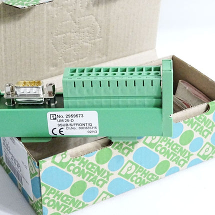 Phoenix Contact 2959573  UM25-D9SUB/S/FRONT/Q Übergabemodul / Neu OVP - Maranos.de