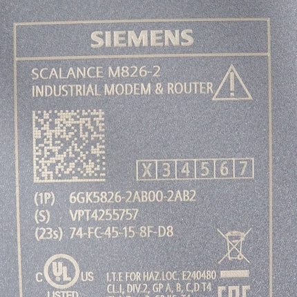 Siemens Scalance M826-2 6GK5826-2AB00-2AB2 Industrial Modem & Router / Unbenutzt
