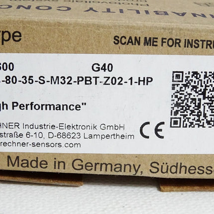 Rechner Sensors Kapazitiver Sensor 820600 KAS-80-35-S-M32-PBT-Z02-1-HP / Neu OVP - Maranos.de