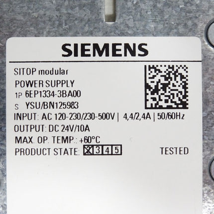 Siemens Sitop modular Power Supply 6EP1334-3BA00