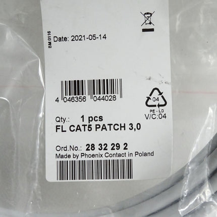 Phoenix Contact 2832292  FL CAT5 PATCH 3,0 Patch-Kabel  / Neu OVP - Maranos.de