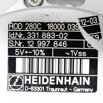 Heidenhain Inkrementales Winkelmessgerät ROD 280C 18000 03S12-03 331883-02