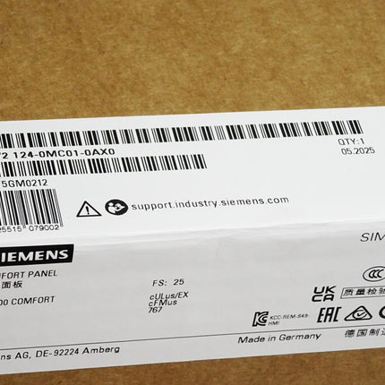 Siemens TP1200 Comfort Panel 6AV2124-0MC01-0AX0 6AV2 124 / Neu OVP versiegelt