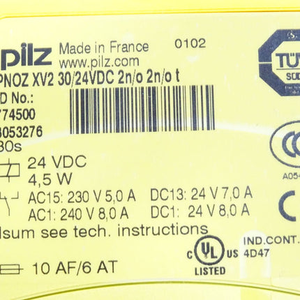 Pilz Sicherheitsschaltgerät 774500 PNOZ XV3.1P 30/24VDC 3n/o 1n/c 2n/o t