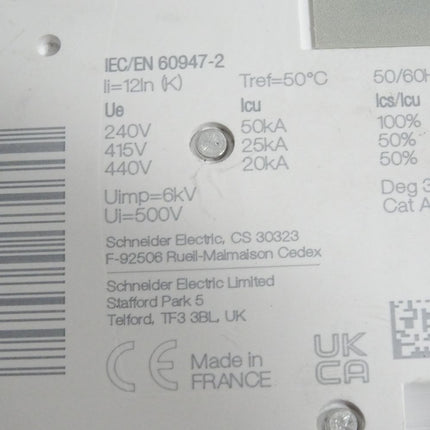 Schneider Electric Leitungsschutzschalter iC60L K 6A  A9F95306 / Unbenutzt