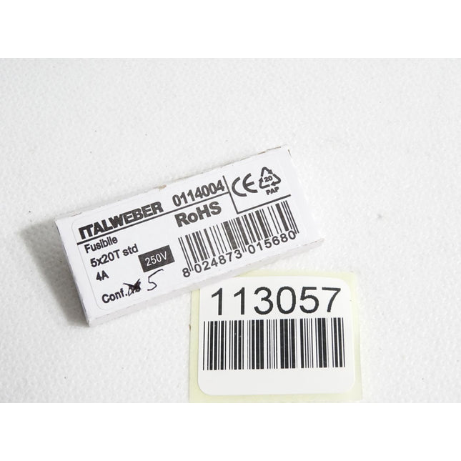 Italweber 0114004 Sicherung 5x20T std 4A 250V / Inhalt:5 Stück / Neu OVP - Maranos.de
