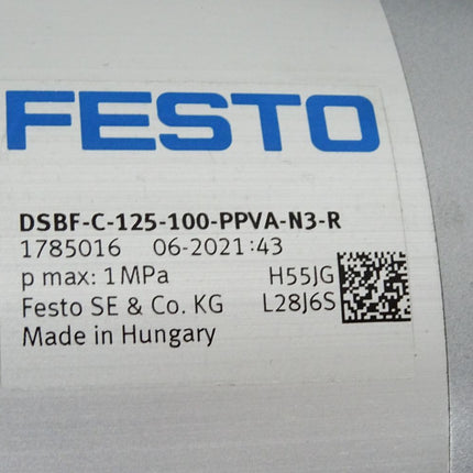 Festo 1785016 DSBF-C-125-100-PPVA-N3-R Normzylinder / Unbenutzt - Maranos.de
