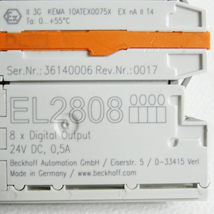 Beckhoff EL2808 EtherCAT-Klemme 8-Kanal-Digital-Ausgang - Maranos.de