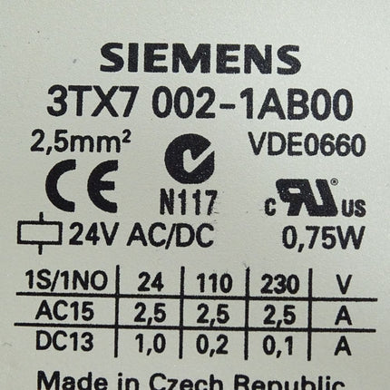 Siemens Sirius Relaiskoppler 3TX7002-1AB00