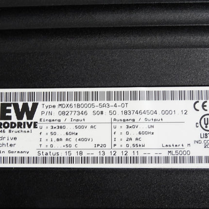SEW Eurodrive Umrichter 0.55kW MDX61B0005-5A3-4-0T 08277346 DFP21B + DEH11B - Maranos.de