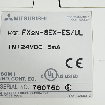 Mitsubishi Programmable Controller FX2N-8EX-ES/UL Digitales E/A-Modul - Maranos.de