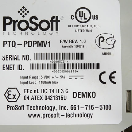 Schneider Electric ProSoft Technology PTQ-PDPMV1 PROFIBUS DPV1 Master